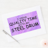 クォリティタイムスチールドラム長方形ステッカー 長方形シール (封筒)