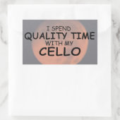 クォリティタイムチェロ長方形ステッカー 長方形シール (バッグ)