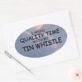 クォリティタイムティンホイッスル楕円形ステッカー 楕円形シール (封筒)