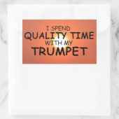 クォリティタイムトランペット長方形ステッカー 長方形シール (バッグ)