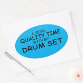 クォリティタイムドラムセット楕円ステッカー 楕円形シール (封筒)