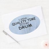 クォリティタイムドラム楕円ステッカー 楕円形シール (封筒)