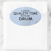 クォリティタイムドラム楕円ステッカー 楕円形シール (バッグ)