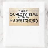 クォリティタイムハープシコード長方形ステッカー 長方形シール (バッグ)