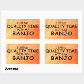 クォリティタイムバンジョー長方形ステッカー 長方形シール (シート)