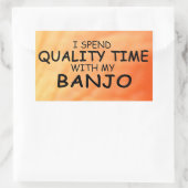 クォリティタイムバンジョー長方形ステッカー 長方形シール (バッグ)