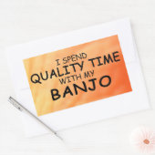 クォリティタイムバンジョー長方形ステッカー 長方形シール (封筒)