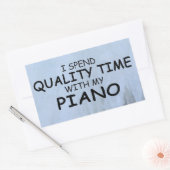 クォリティタイムピアノ長方形ステッカー 長方形シール (封筒)