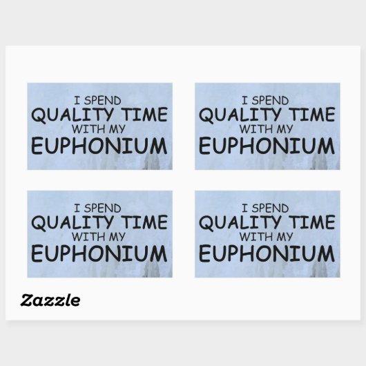 クォリティタイムユーフォニウム長方形ステッカー 長方形シール (シート)