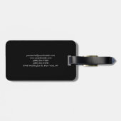 クォリティブラックレッドモノグラムユニーク ラゲッジタグ (裏面横)