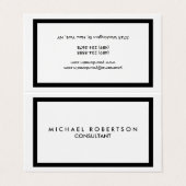 クォリティユニークプレーン黒縁ど白 名刺 (外部フラット)
