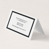 クォリティユニークプレーン黒縁ど白 名刺 (裏面)