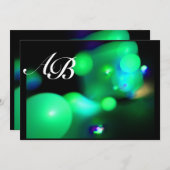 クォンタムバブル ブラックグリーン 招待状 (正面/裏面)