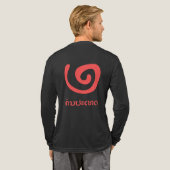 クォン パ テート、田舎者、赤い円とラオス トライブレンドTシャツ (背面全体)