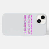 クォーキー ピンク マムフルネスモードON – 愛を吸って Case-Mate iPhoneケース (裏面 (横))