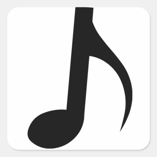 クォータバーミュージカルノート スクエアシール (正面)