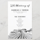 クォータントカントリーヴィンヤード結婚式 プログラム (正面)