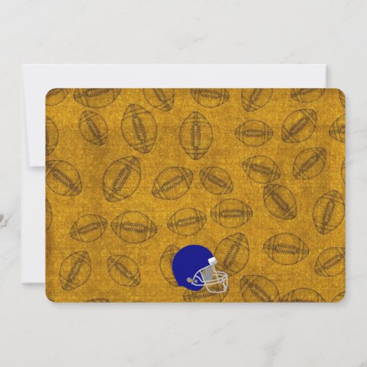 クォーターバックが彼の途中にある赤ちゃんシャワー招待状 招待状 (裏面)