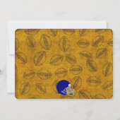 クォーターバックが生まれてくるよ！ベイビーシャワーの招待状 招待状 (裏面)