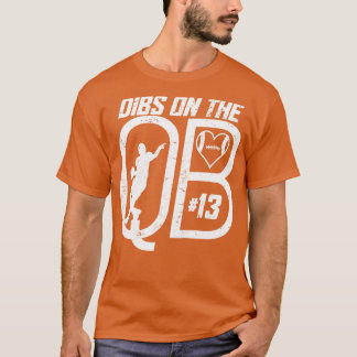 クォーターバックのディブ13ラブサッカーの番号13 Tシャツ