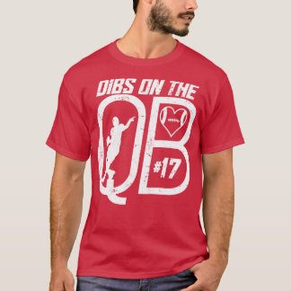 クォーターバックのディブ17ラブサッカーの番号17 Tシャツ