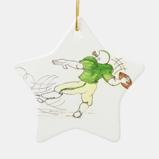 クォーターバックのフットボールのオーナメント セラミックオーナメント