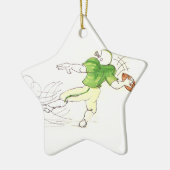 クォーターバックのフットボールのオーナメント セラミックオーナメント (左)