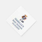 クォーターバックサッカーテディベア赤ちゃんシャワー スタンダードカクテルナプキン (角)