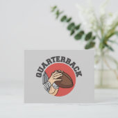 クォーターバックサッカーTシャツとギフト ポストカード (スタンド正面)