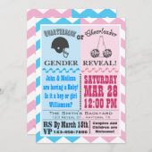 クォーターバック チアリーダー 性別発表 招待状 (正面/裏面)