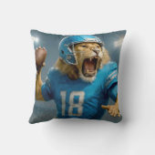 クォーターバック#18ライオンサッカー選手 クッション (裏面)