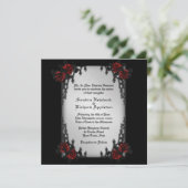 クォーターフランスのアイアンゴシックテーマ結婚式招待状 招待状 (スタンド正面)