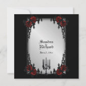 クォーターフランスのアイアンゴシックテーマ結婚式招待状 招待状 (裏面)