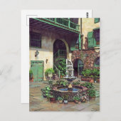 クォーターフランスのコートヤードニューオーリンズ ポストカード (正面/裏面)