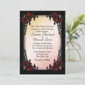 クォーターフランスのゴシッククリーミーピーチビクトリアン 招待状 (スタンド正面)