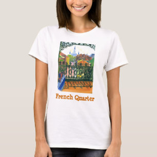 クォーターフランスのバルコニーフランスのクォーター Tシャツ
