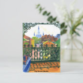 クォーターフランスのバルコニー、フィグ通りスタジオ ポストカード (スタンド正面)