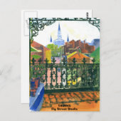 クォーターフランスのバルコニー、フィグ通り、追加文字 ポストカード (正面/裏面)