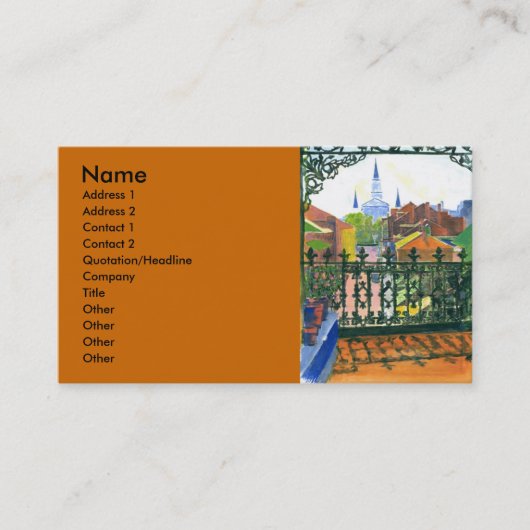 クォーターフランスのバルコニー 名刺 (正面)