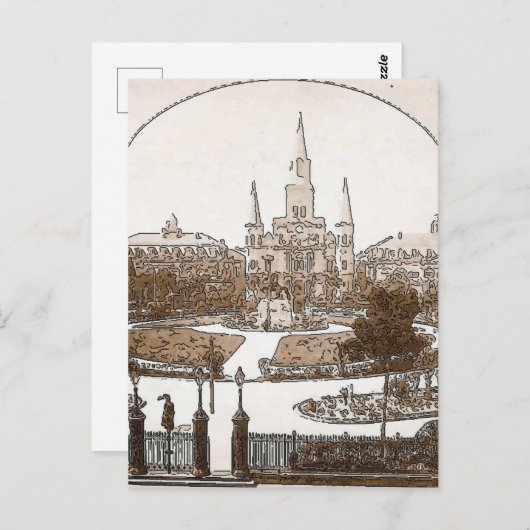 クォーターフランスのレースジャクソンスクエア1925 ポストカード (正面/裏面)