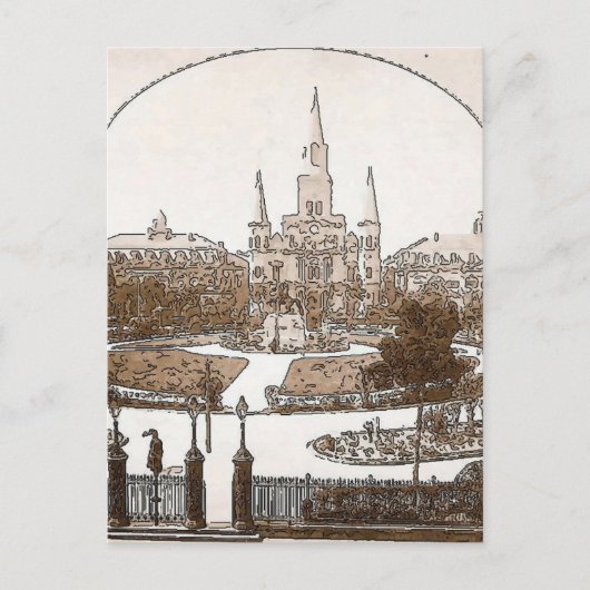 クォーターフランスのレースジャクソンスクエア1925 ポストカード (正面)