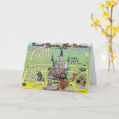 クォーターフランスの・ニューオーリンズ カード (黄色い花)