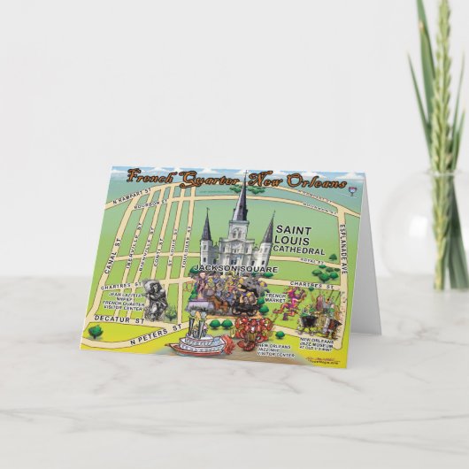 クォーターフランスの・ニューオーリンズ カード (正面)