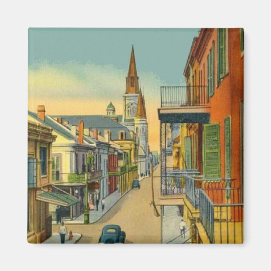 クォーターフランスの・ニューオーリンズ マグネット (正面)