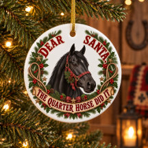 クォーターホースがやりました ブラックホースのクリスマスアート