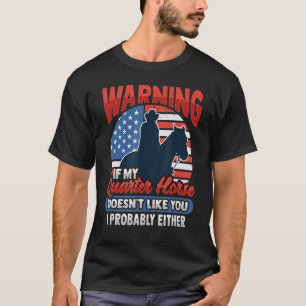 クォーターホースの騎手のためのアメリカン・クォーターホース Tシャツ