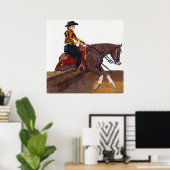 クォーターホースライニング馬ポスタープリント ポスター (ホームオフィス)