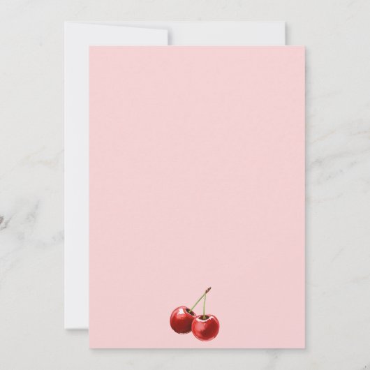 クォーターライフクライシスさくらんぼマルティーニ25誕生日 招待状 (裏面)