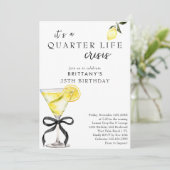 クォーターライフクライシスレモンマルティーニ25誕生日 招待状 (スタンド正面)