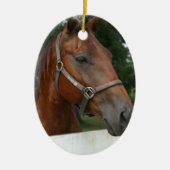クォーター馬の写真のオーナメント セラミックオーナメント (正面)